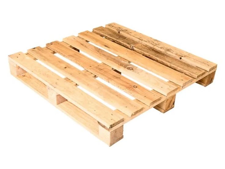 Wooden shipping pallet